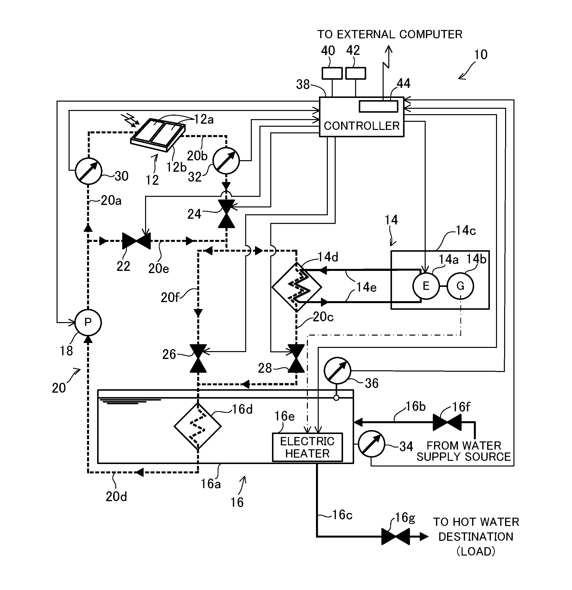 Hot water supply system