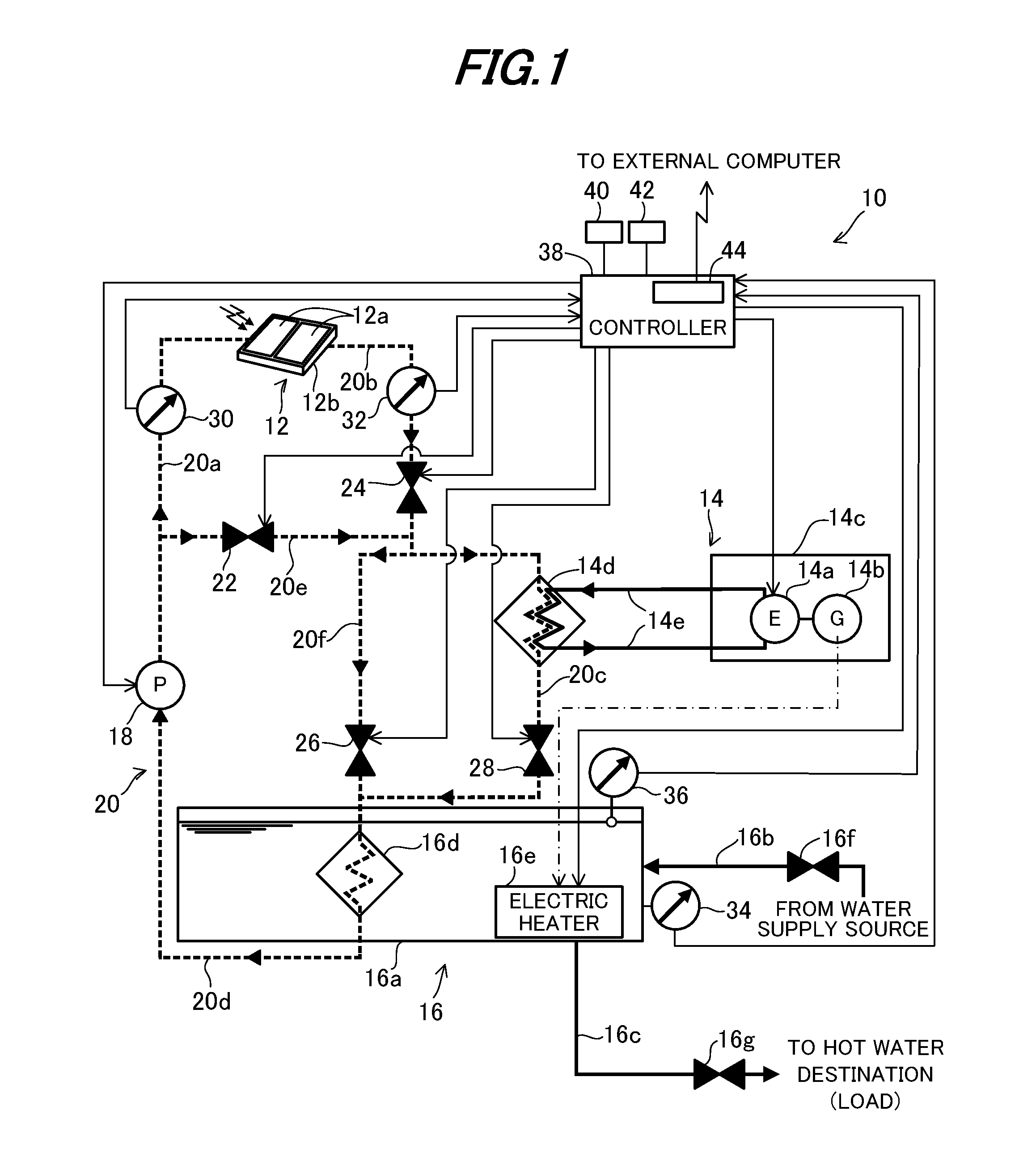 Hot water supply system