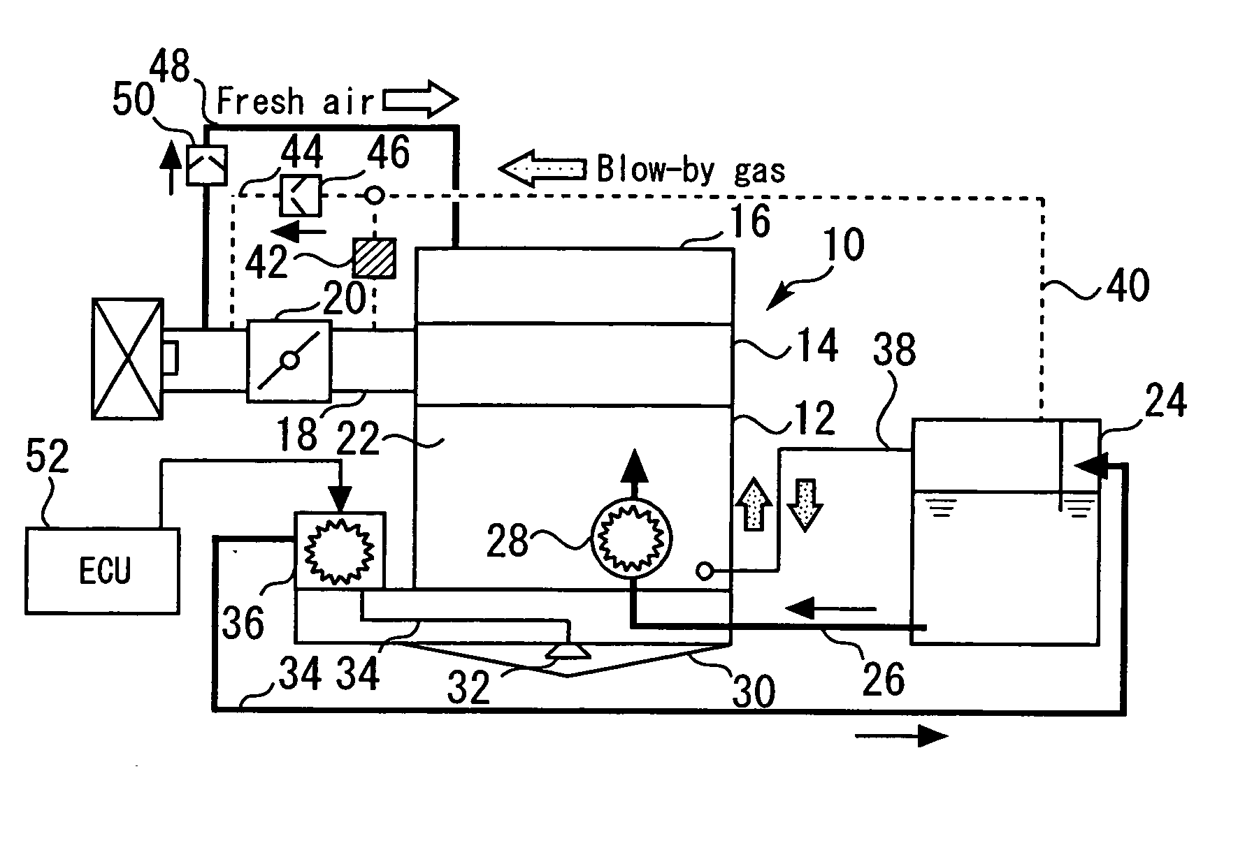 Control apparatus for dry sump type internal combustion engine