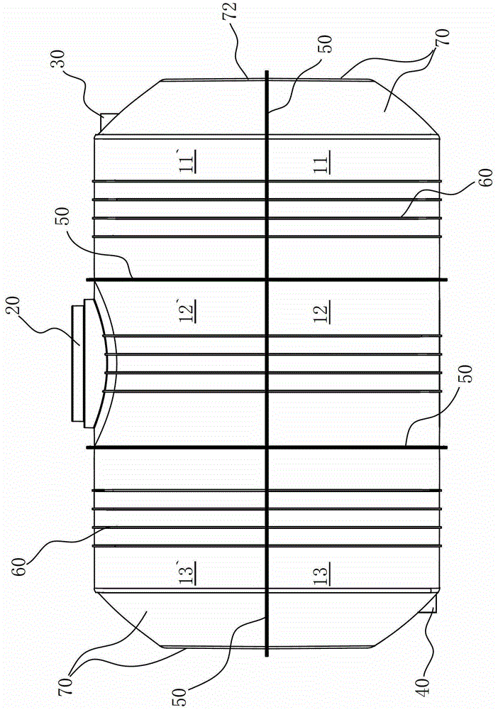 Anti-corrosion, oil-resistant and flame-retardant plastic oil tank