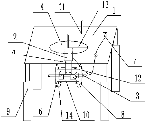 A rotatable regular hexagonal prism rock sample cutting device