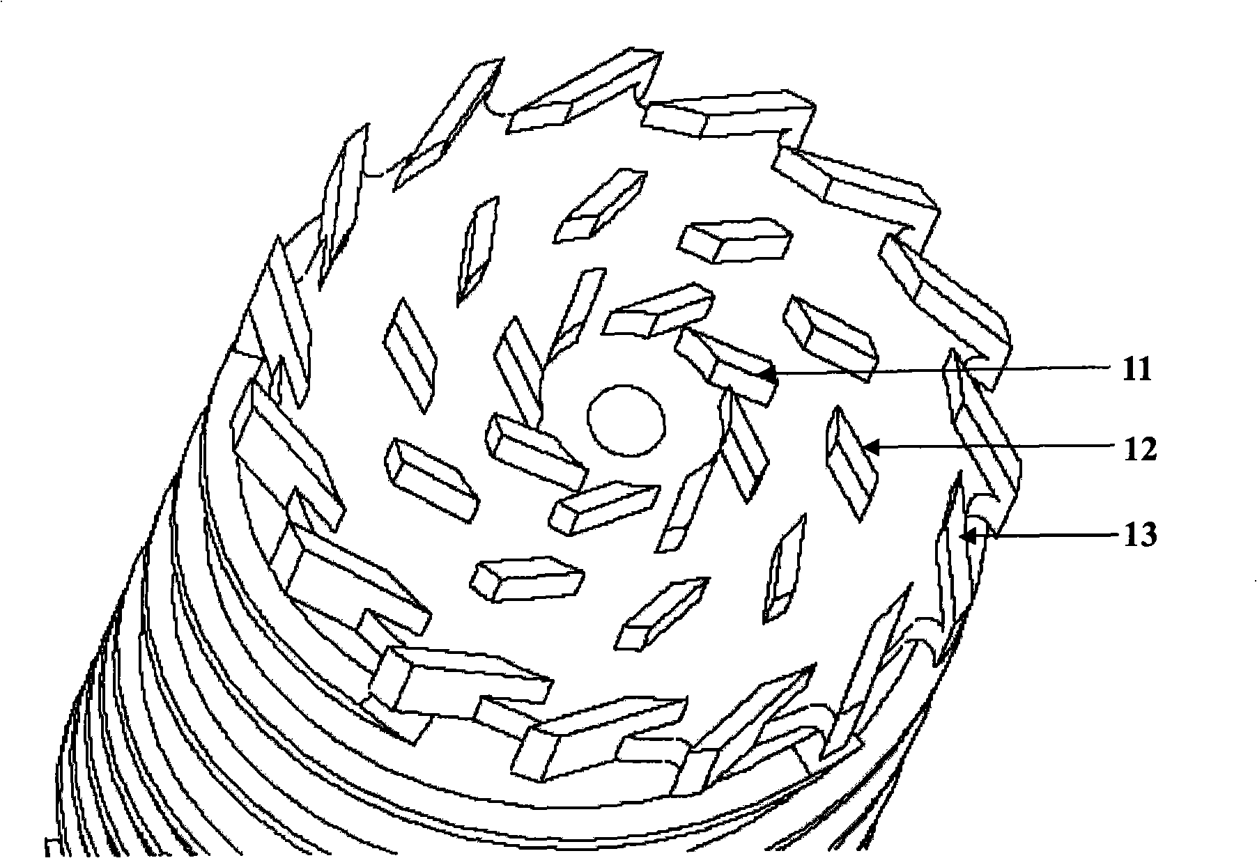 Miniature molecular pump utilizing leaf disc rotor