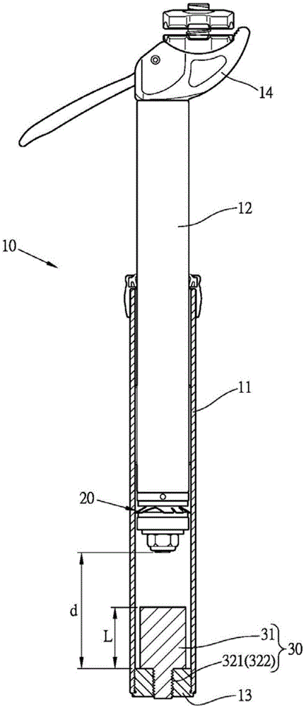 Adjustable limit device in bicycle seat tube