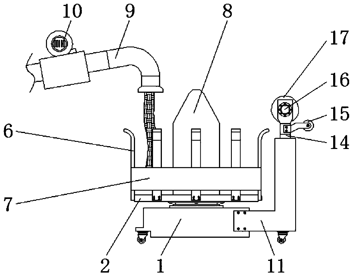 Oscillating granulator with arrangement function and used for production for soil-release functional fabric