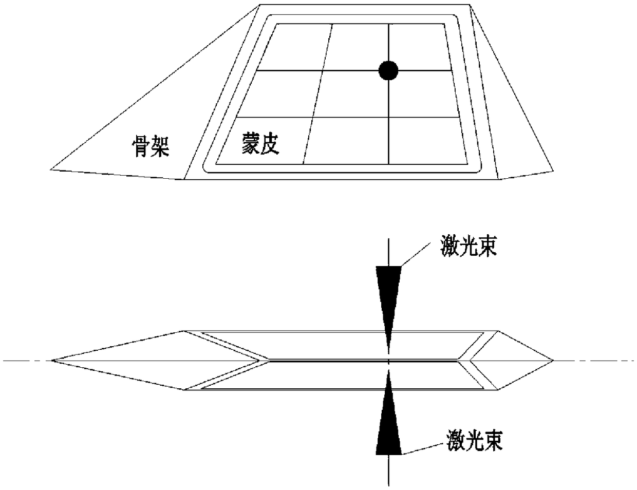 Double-beam laser mirror image welding method