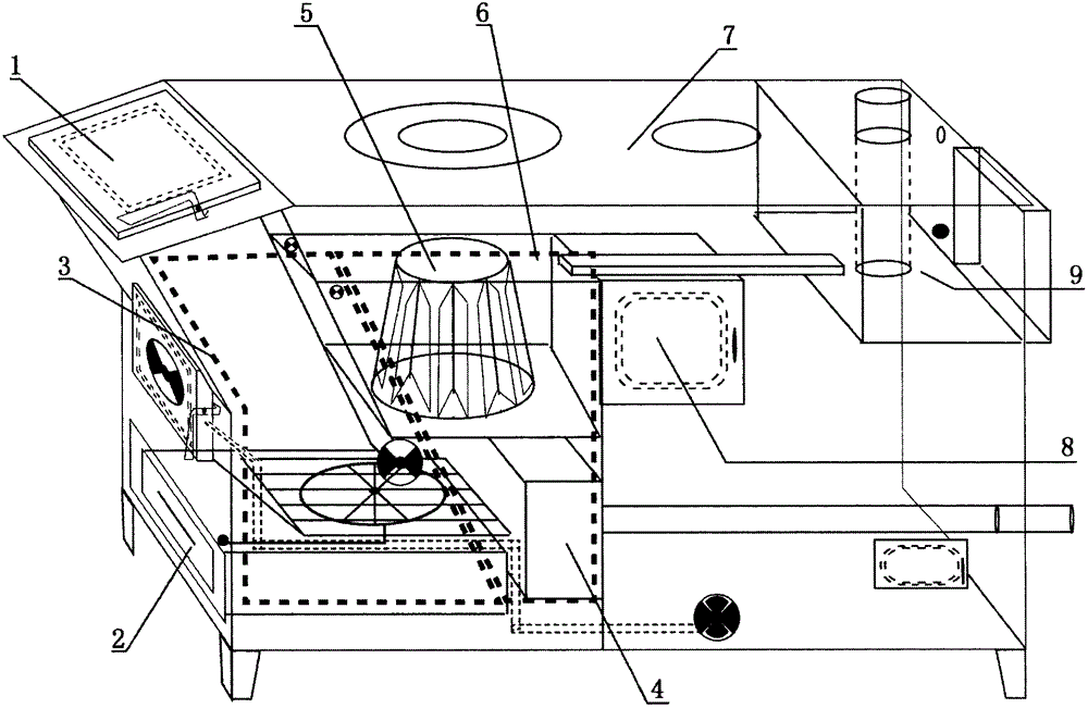 Biomass energy-saving heating device