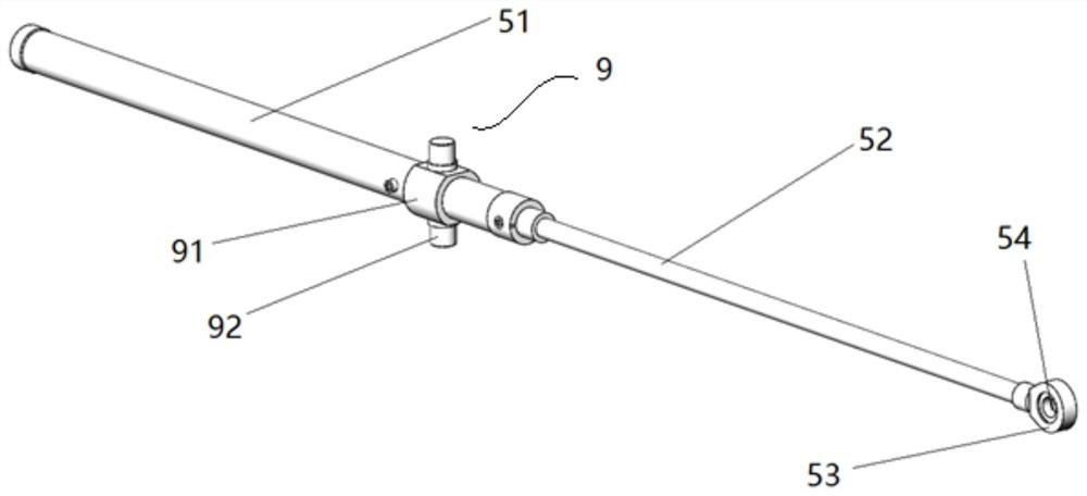 A horizontal hydraulic cylinder deflection and stability test platform and self-weight deflection test method