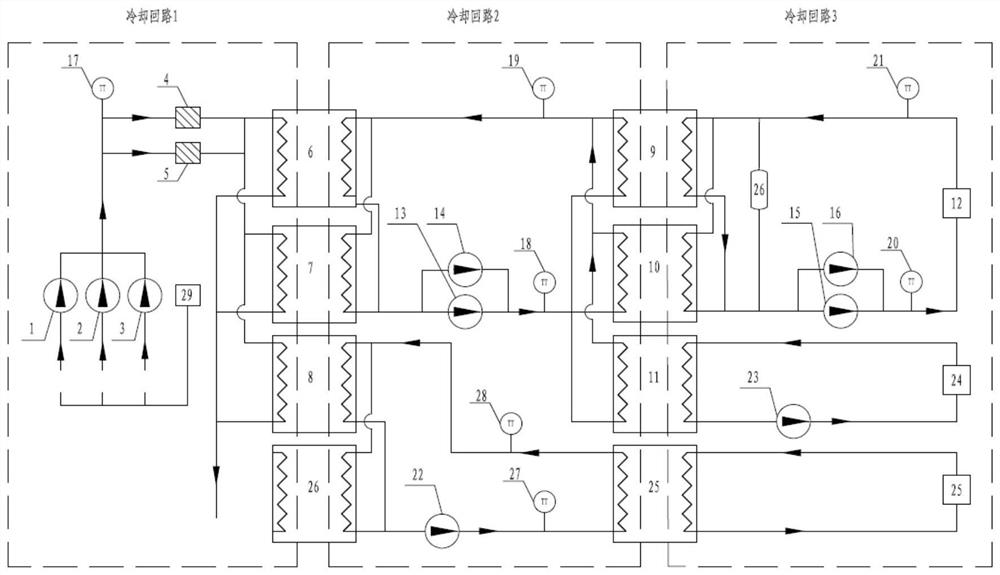 Multi-cycle cooling system adopting seawater for cooling