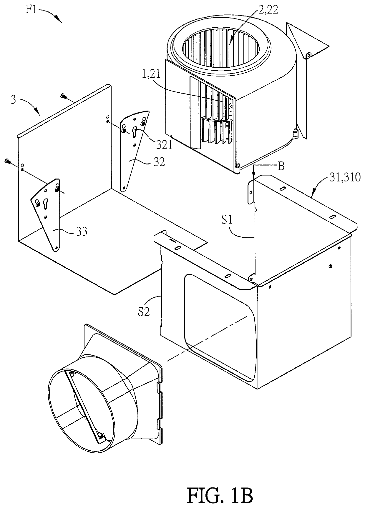 Ventilating fan and frame structure thereof