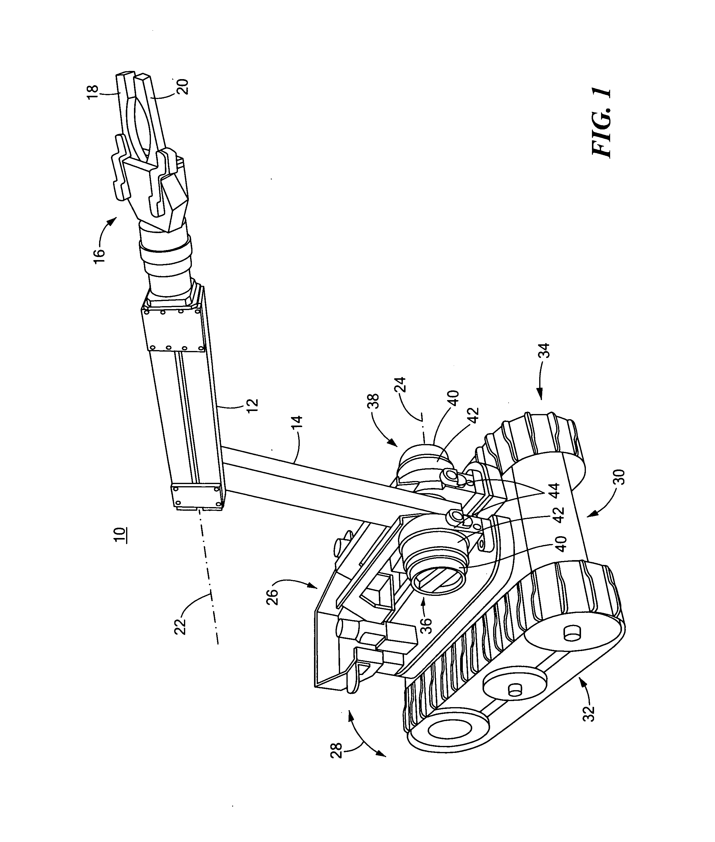 Drive system for mobile robot arm