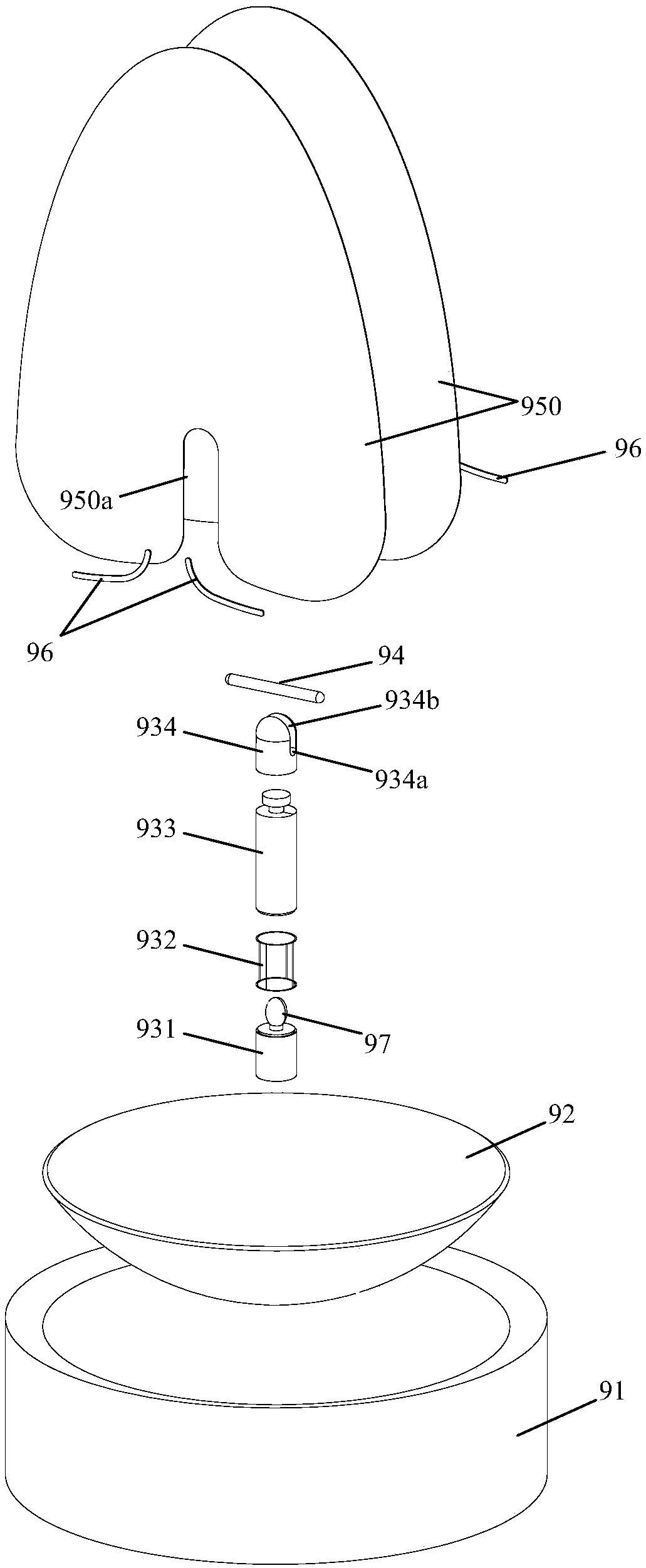 A flame effect display device for Halloween costumes