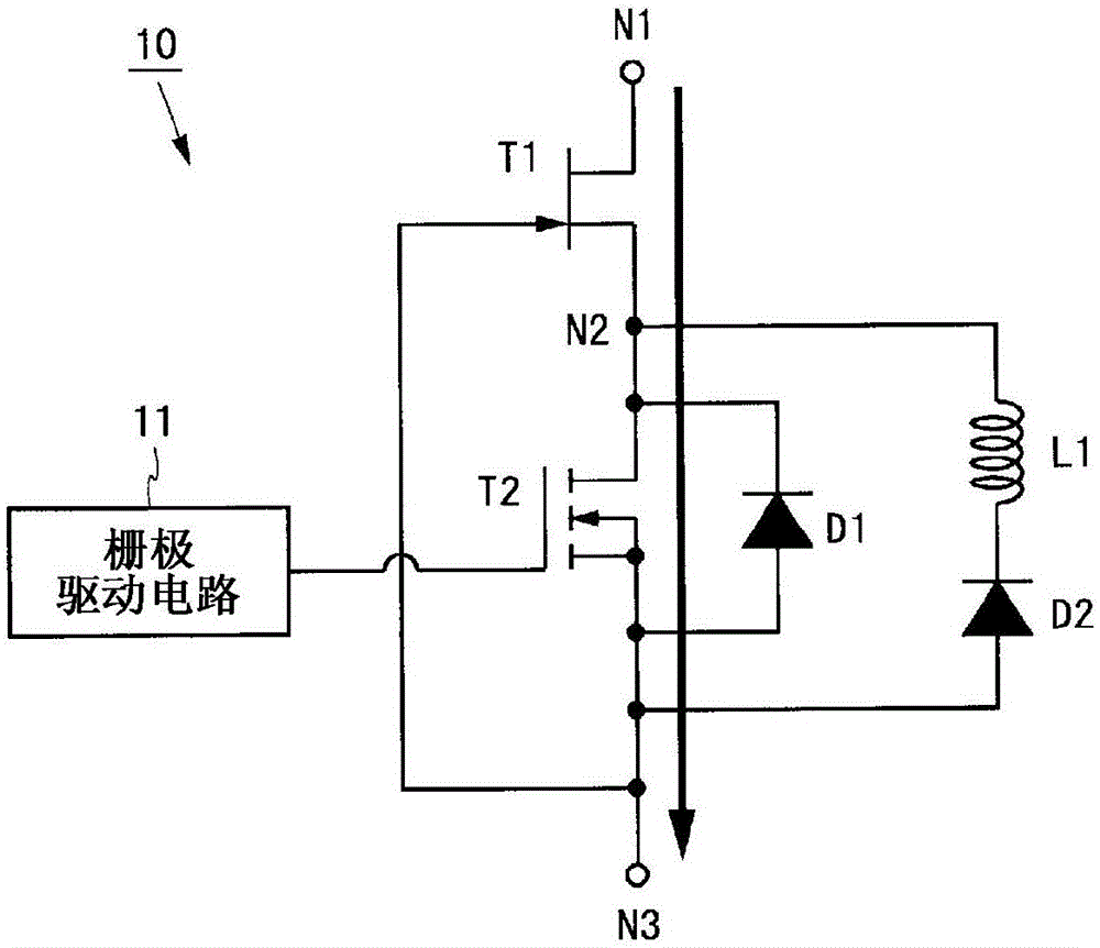 Switching circuit and power supply circuit provided therewith