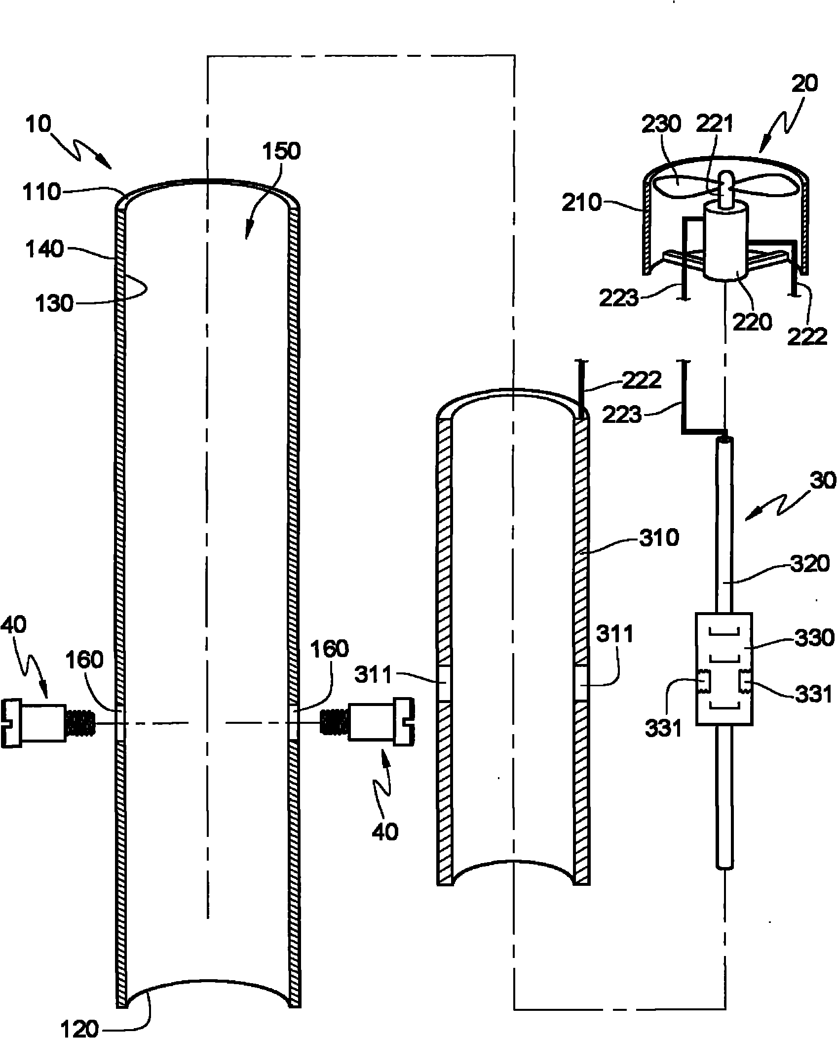 Self-generating water body electroreduction module