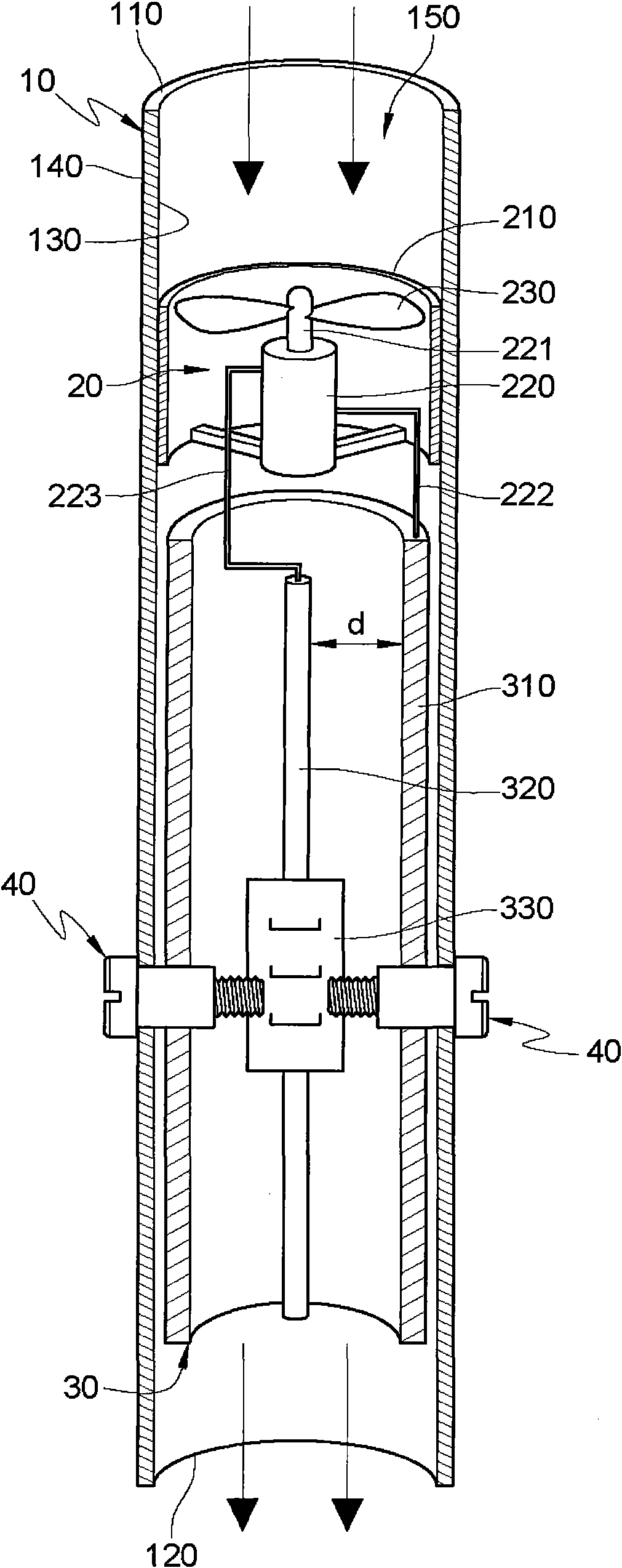 Self-generating water body electroreduction module