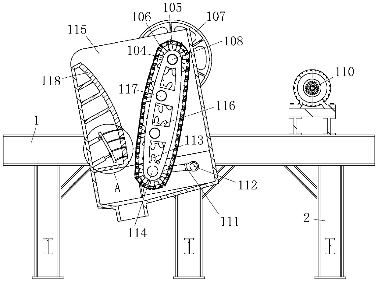 Crushing and screening device for coal mine