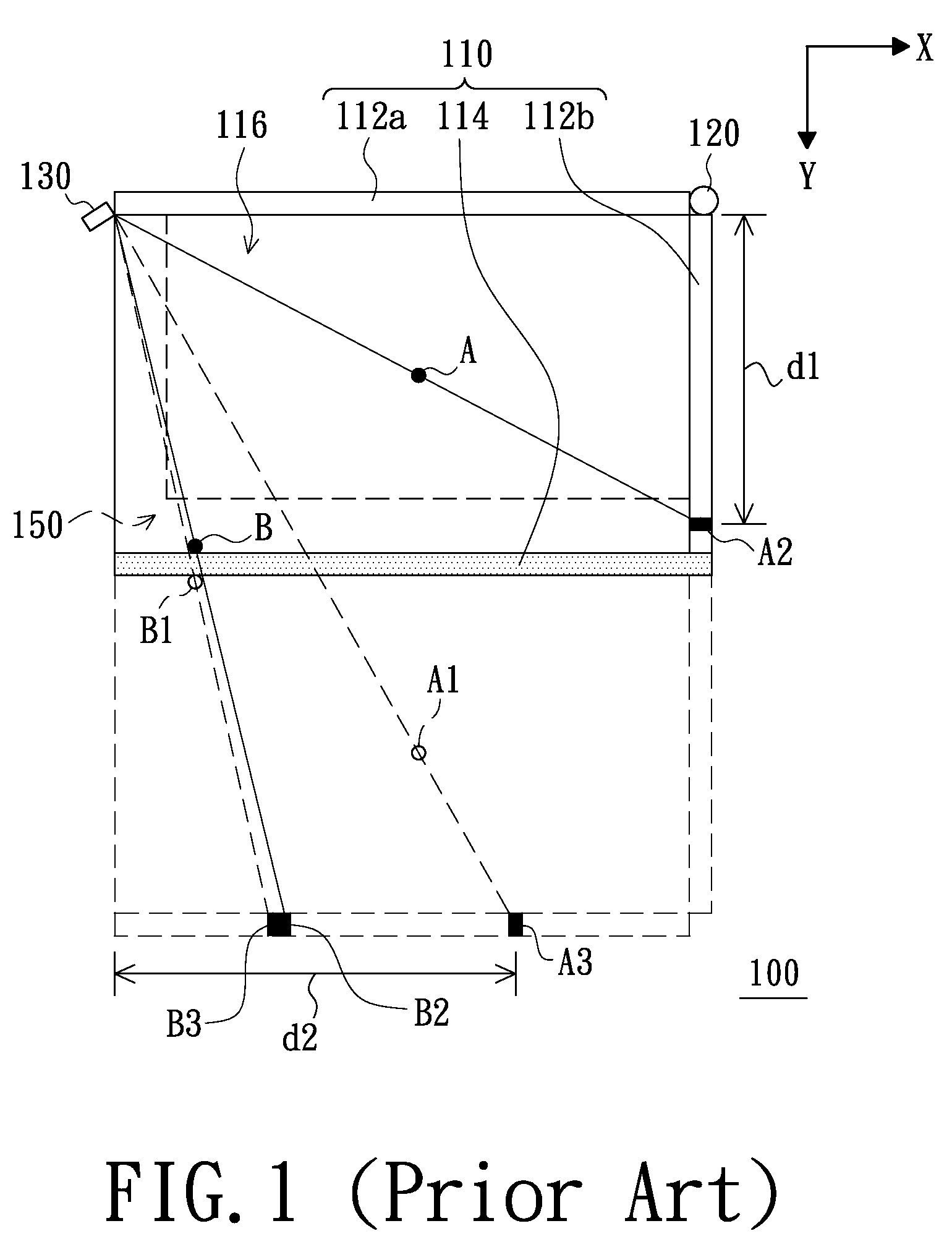 Optical touch device and locating method thereof