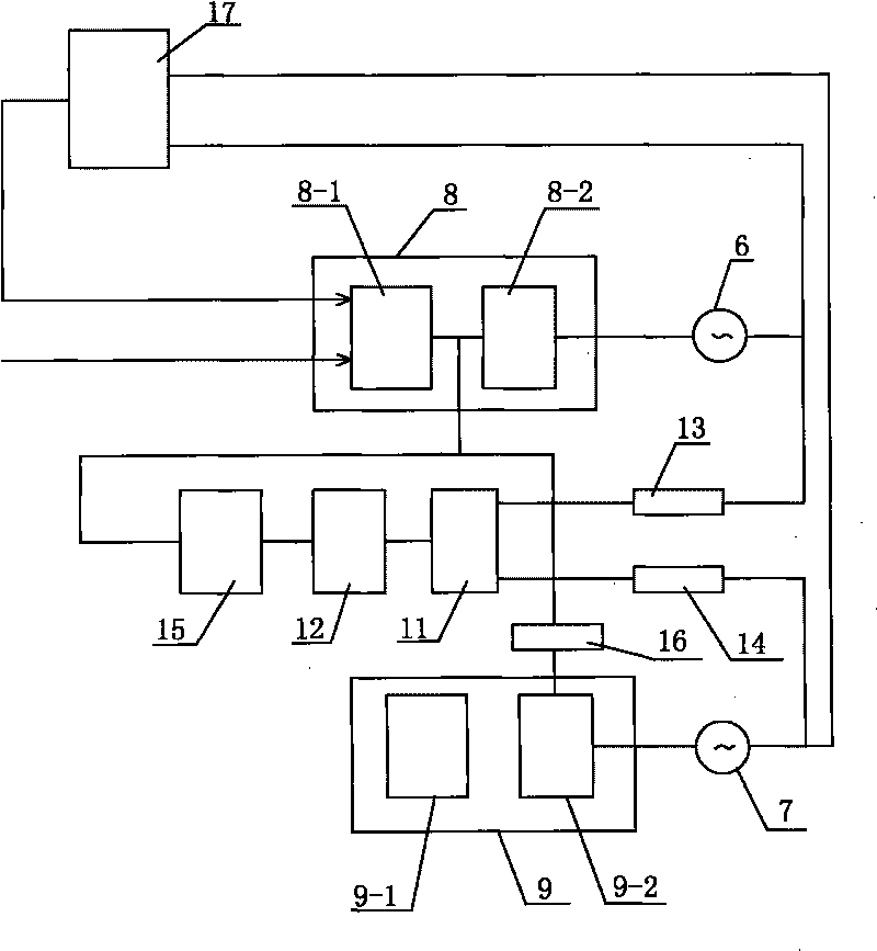 Double-motor backlash eliminating control device for alternating current servo system