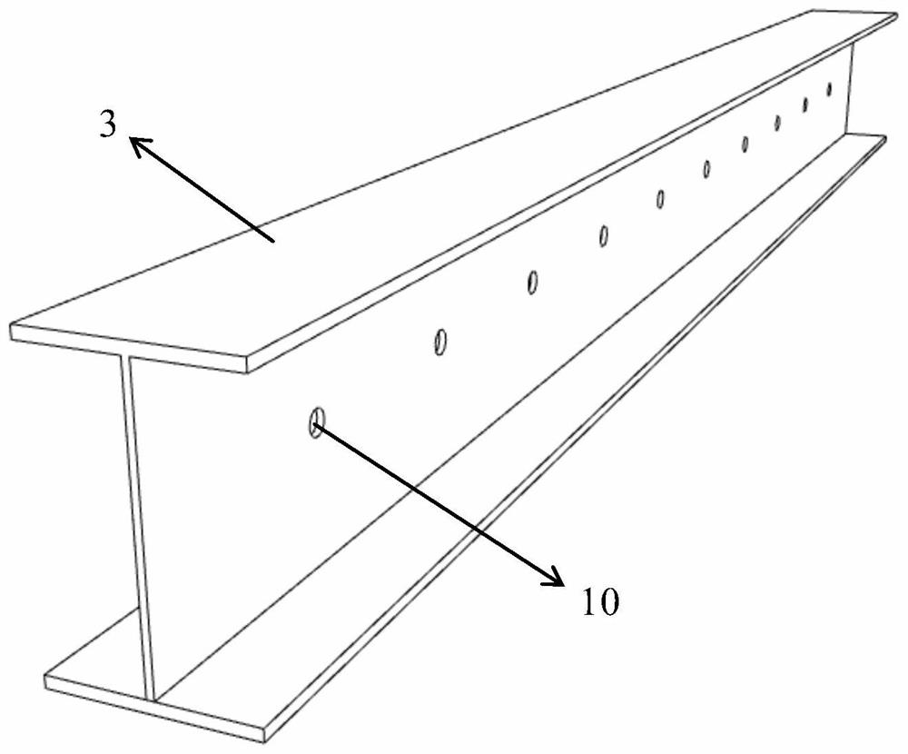 Prefabricated prestressed high performance concrete composite beam and its construction method based on dry connection