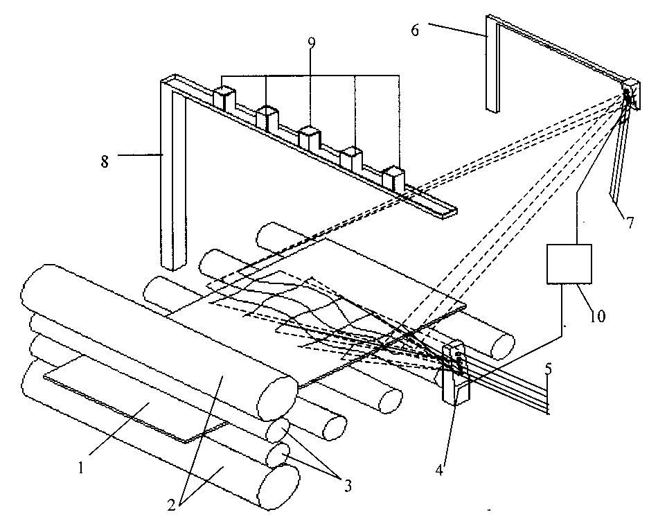 Linearl laser detector of plate shape