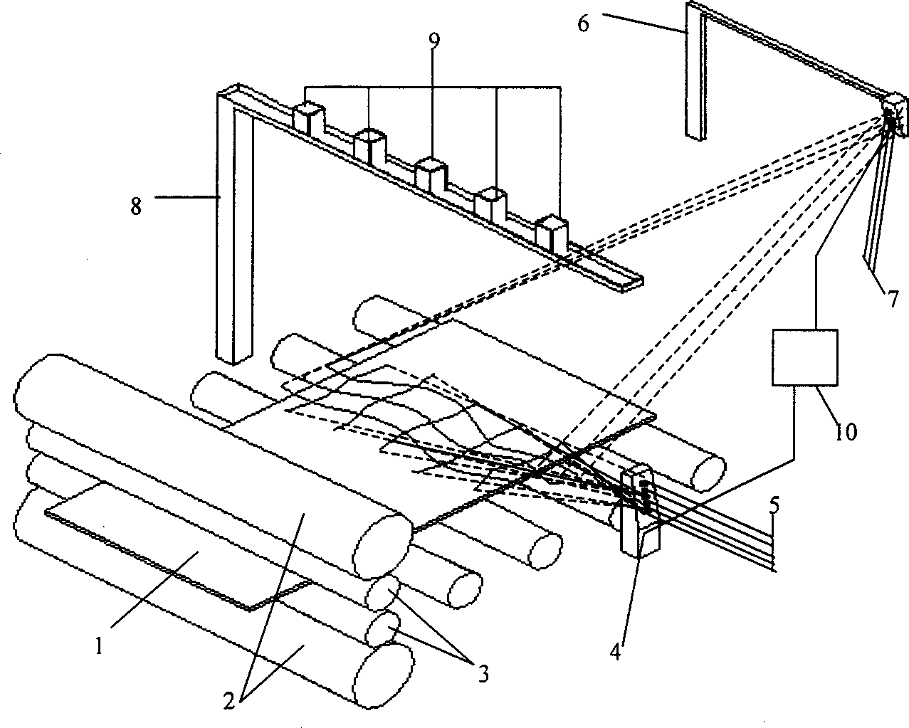 Linearl laser detector of plate shape