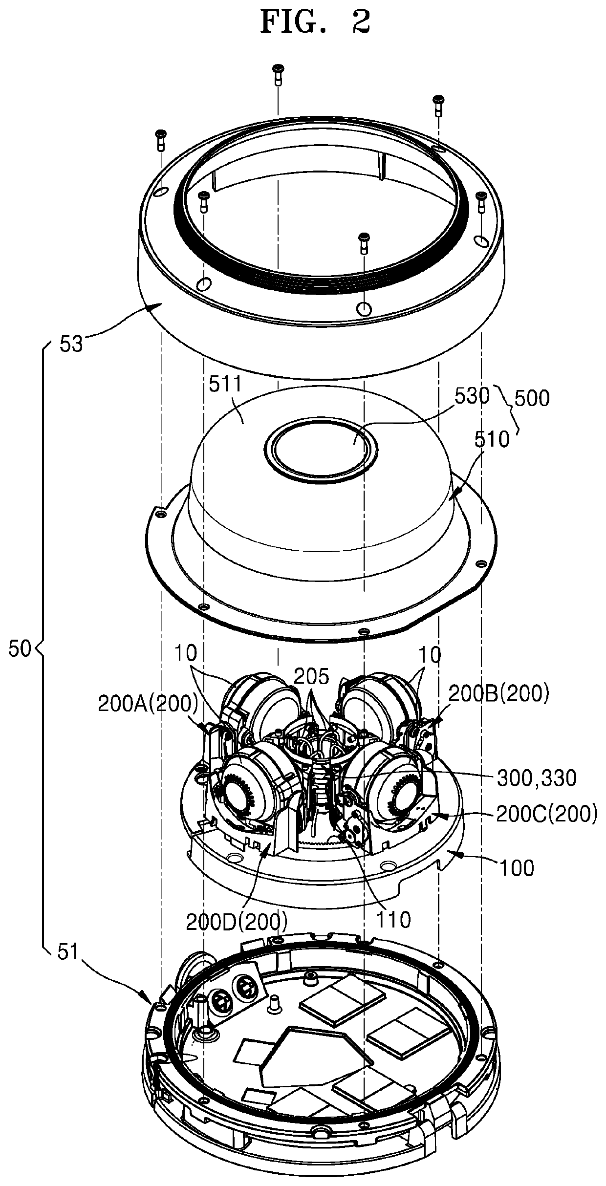 Multi-camera apparatus and image capturing system including the same