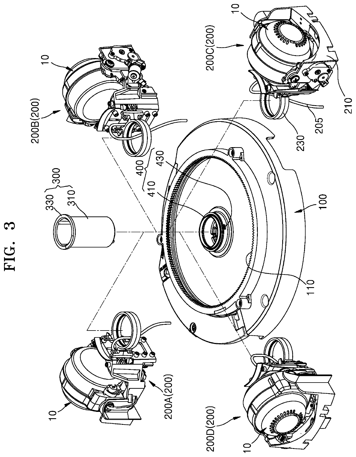 Multi-camera apparatus and image capturing system including the same