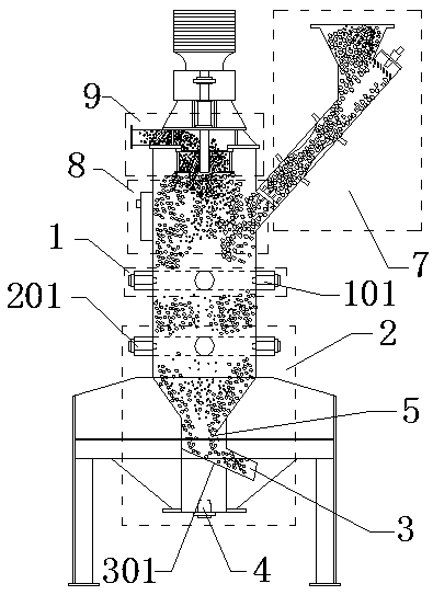 Auxiliary selection device for fluidized bed jet mill