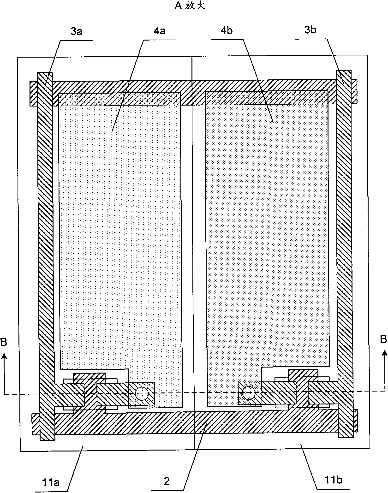 Bidirectional visual array baseplate, color film baseplate, liquid crystal display device and manufacturing method