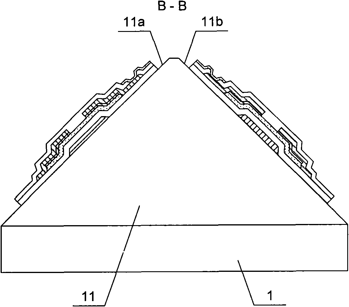 Bidirectional visual array baseplate, color film baseplate, liquid crystal display device and manufacturing method