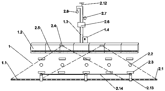 Roadside parking space management system capable of changing area and preventing scraping, and running method thereof