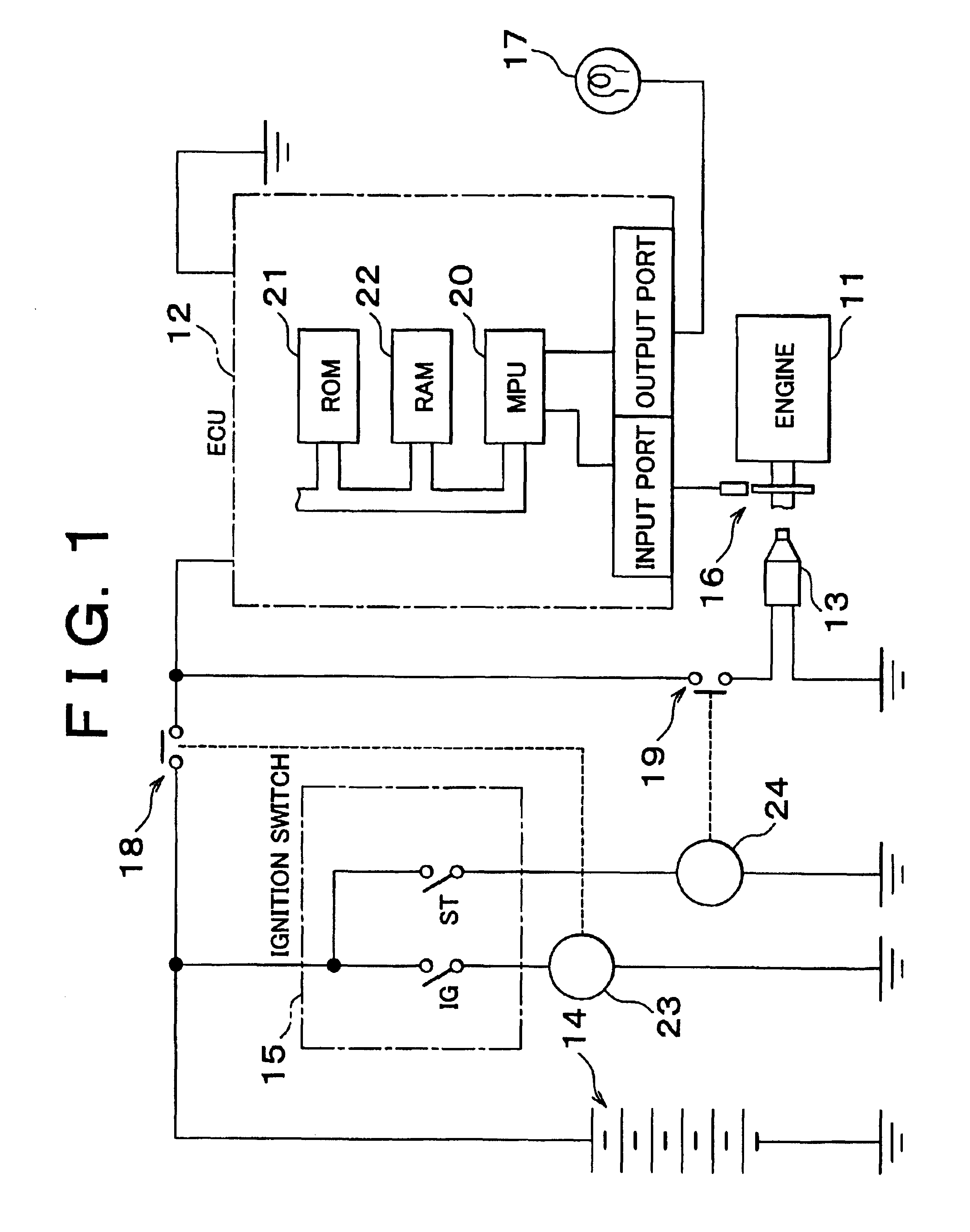 Device and method for detecting a misfire state of an engine