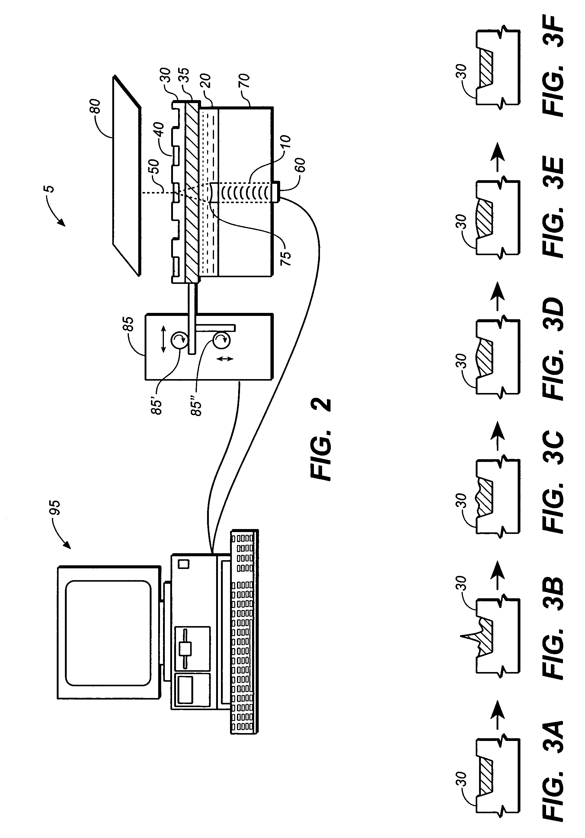 Non-contact techniques for measuring viscosity and surface tension information of a liquid