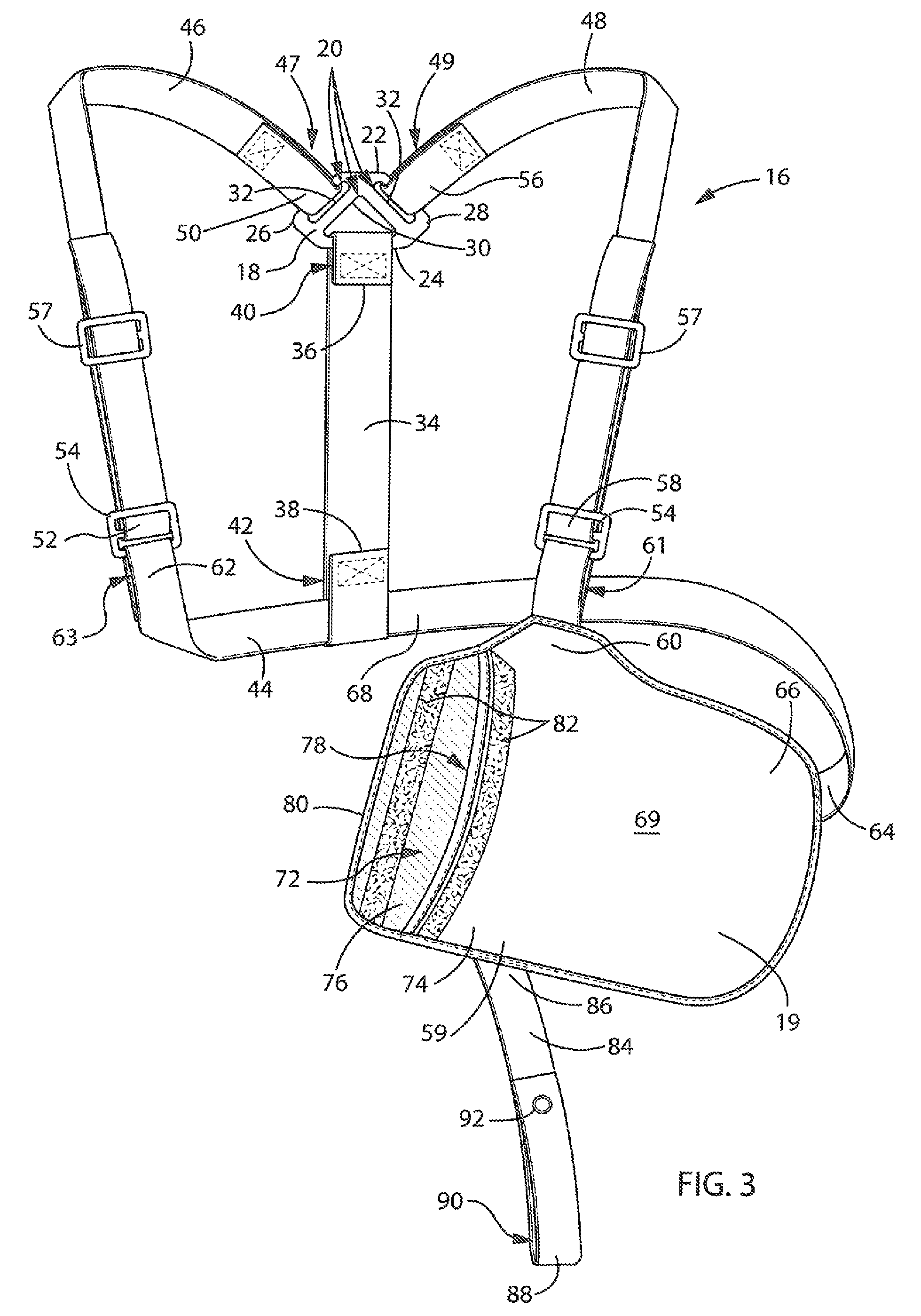 Shoulder pouch to secure documents