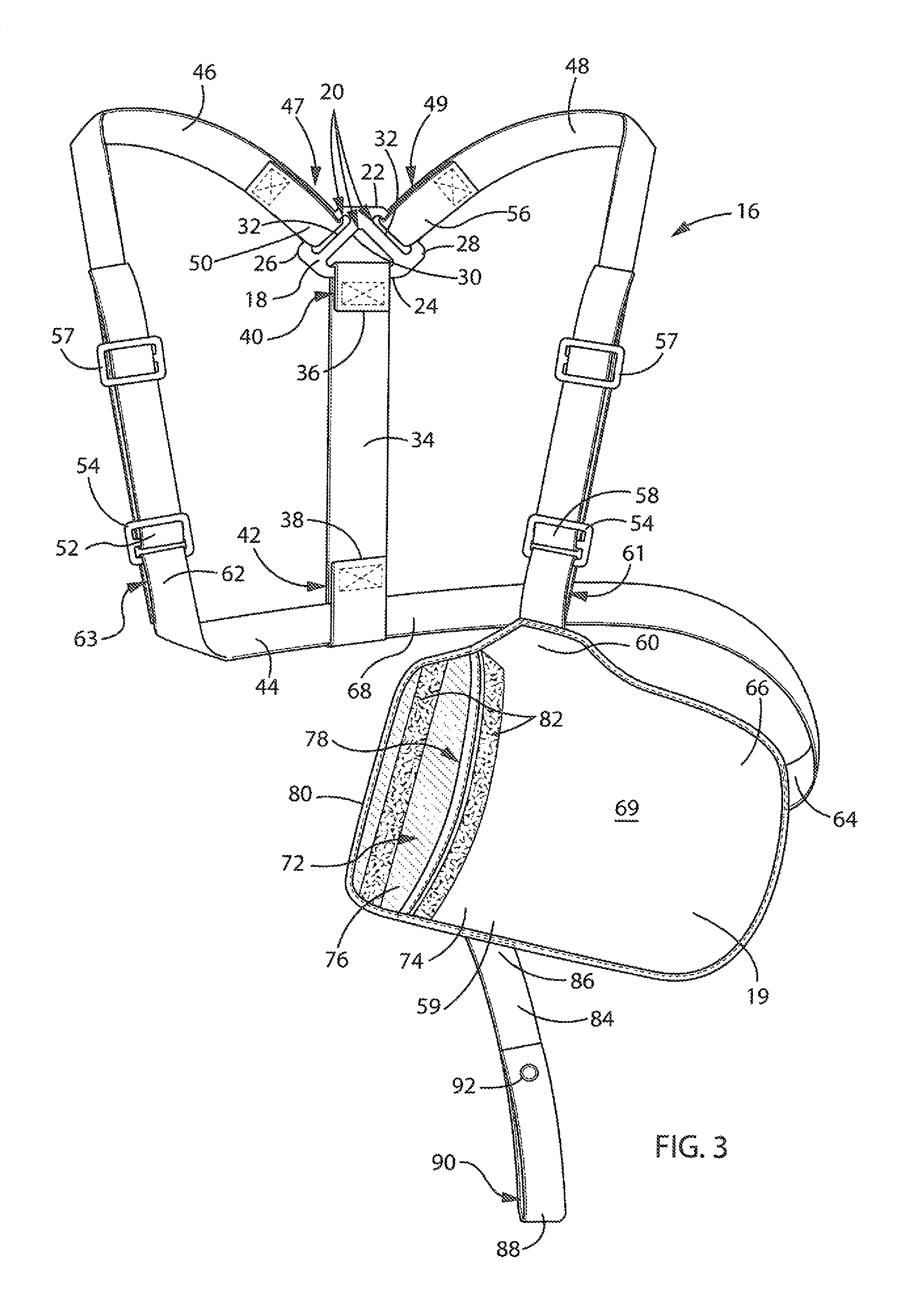 Shoulder pouch to secure documents