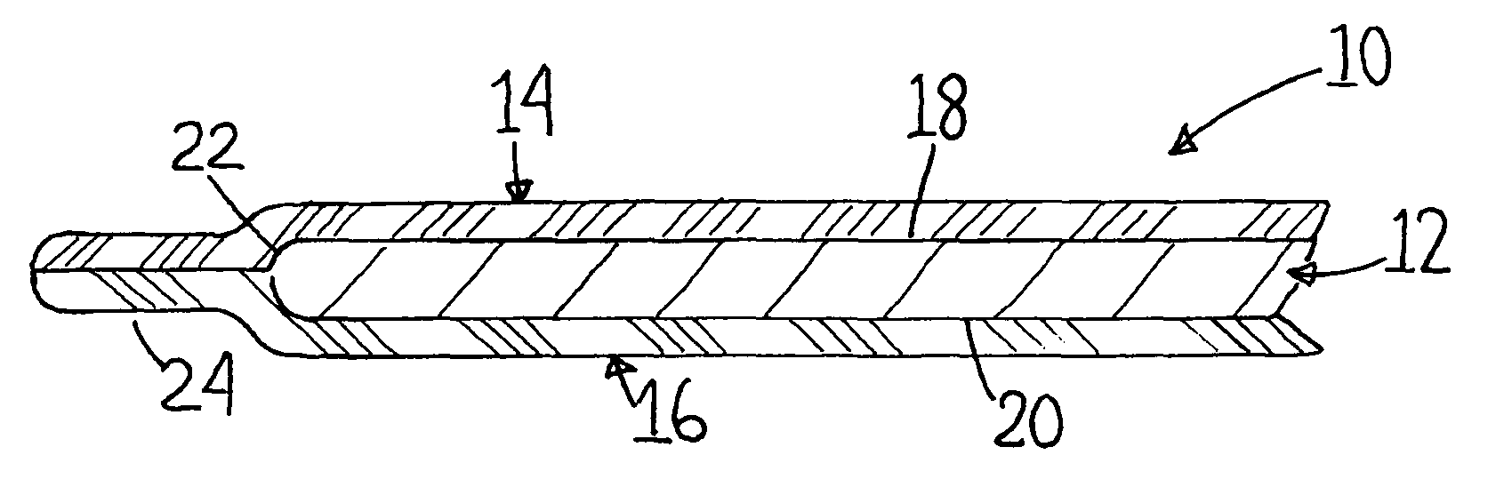 Three-part laminated pliable hand-moldable surface construction