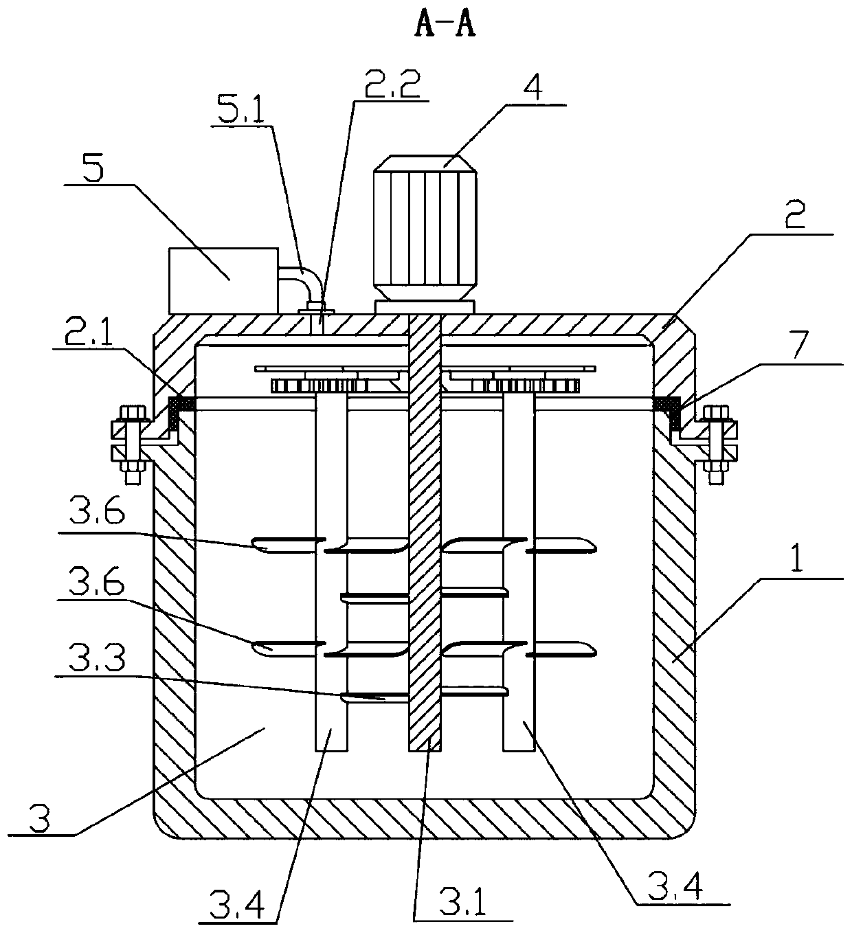 Stirring and defoaming device for conductive silver paste