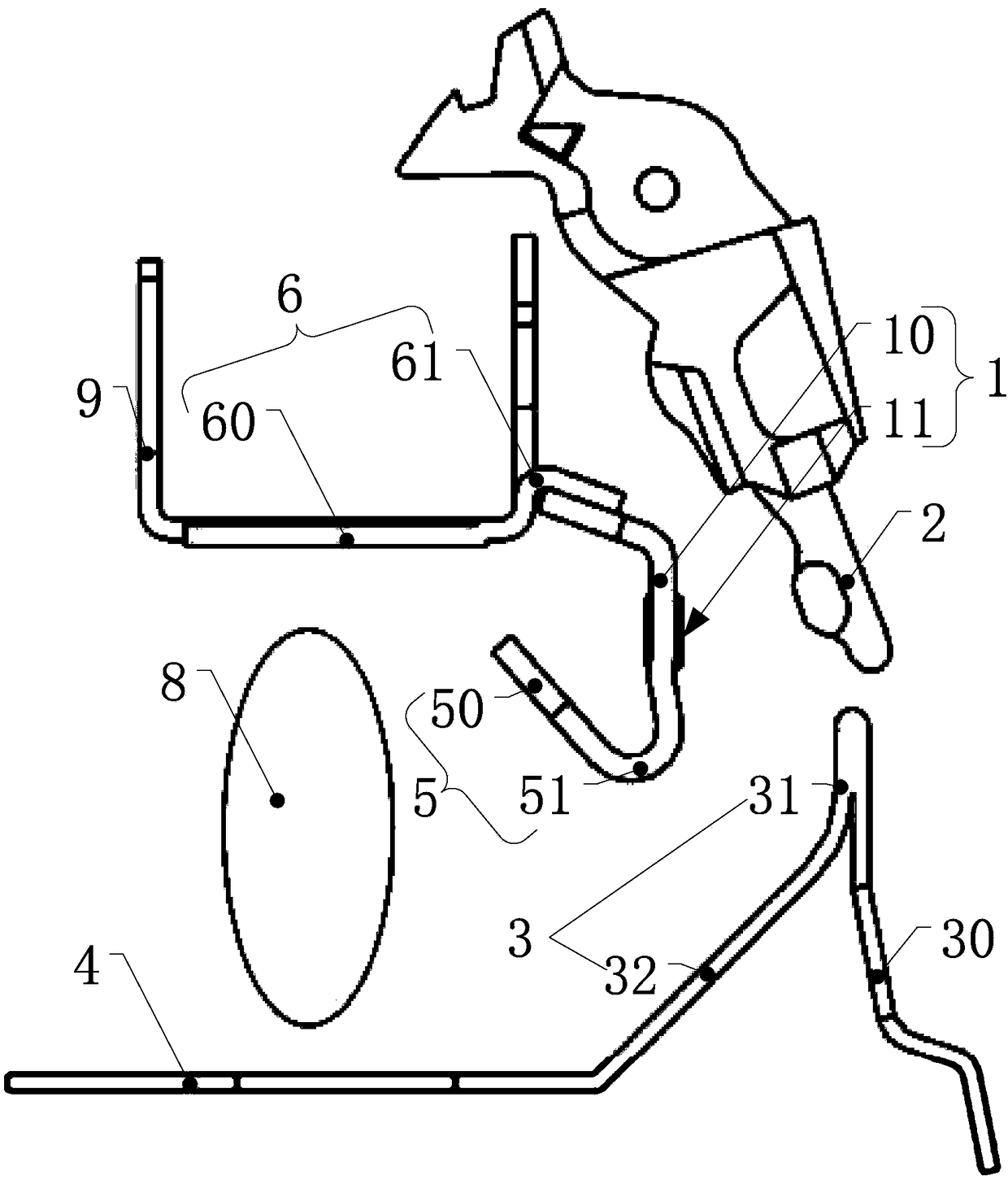 Arc striking and arc running structure