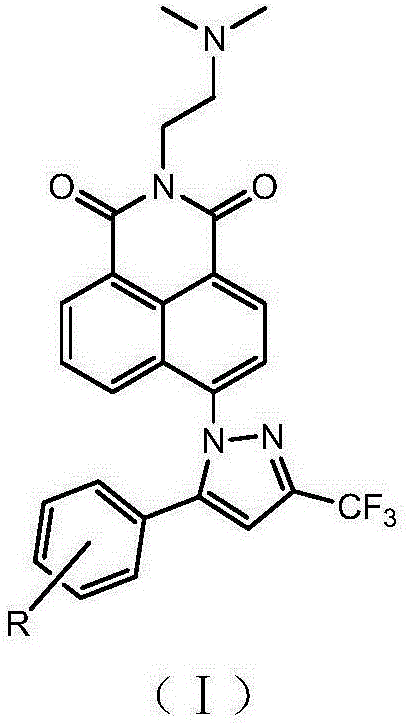 Naphthalimide-containing celecoxib derivatives with anti-tumor activity targeting DNA, pharmaceutical composition, preparation method and application thereof