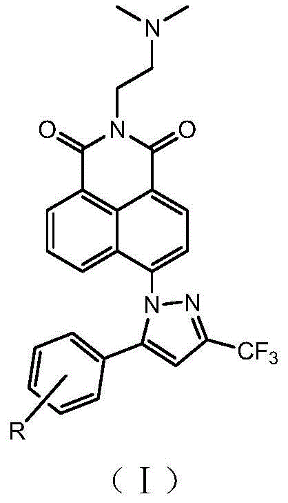 Naphthalimide-containing celecoxib derivatives with anti-tumor activity targeting DNA, pharmaceutical composition, preparation method and application thereof