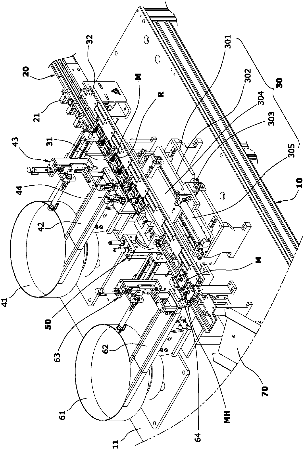 Automatic setting knob and minute hand assembling machine for clock