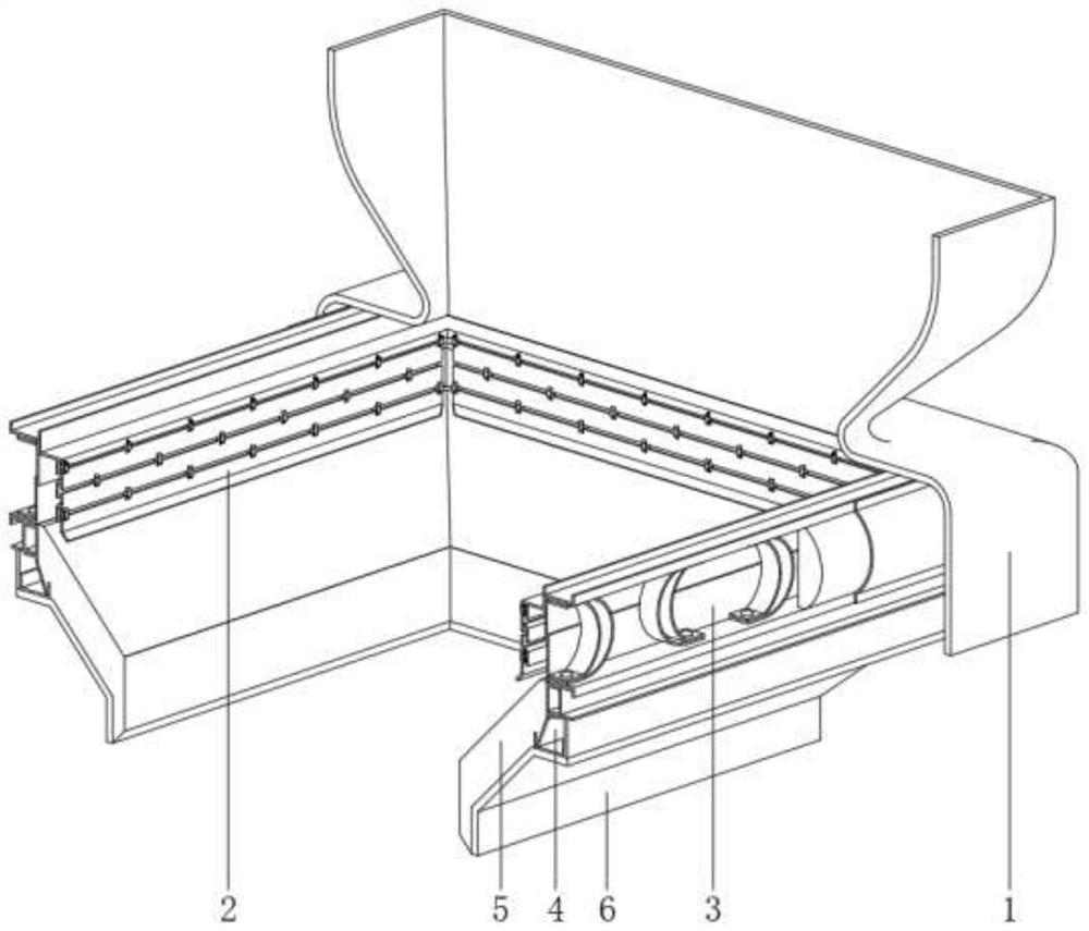 Novel mechanical sealing structure for water seal on bottom of boiler