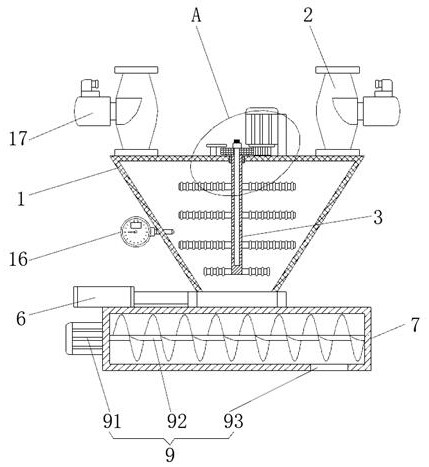 Material charging device for pet feed processing