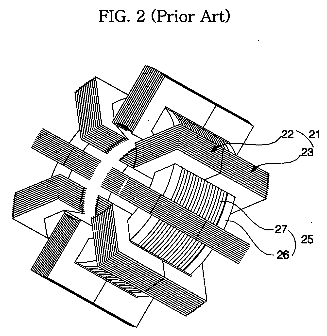 Stator of linear motor