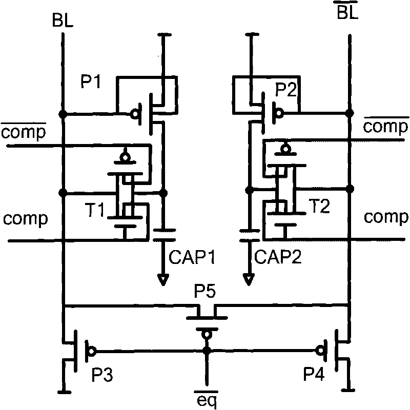 Bit line leakage current compensation circuit for sub-threshold memory cell array