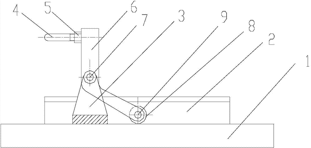 Rotary lever type locating device for end face rough milling of engine body with dry cylinder sleeve