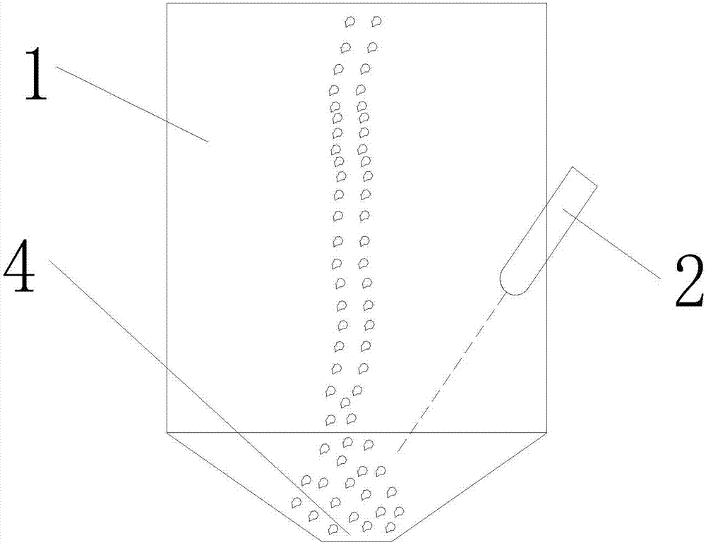 Anti-blocking device for discharging chute