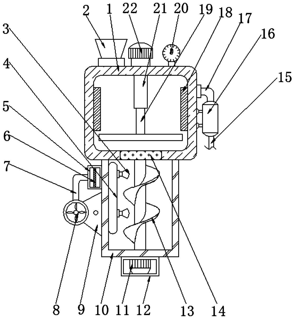 Excrement drying device for environmental protection in animal husbandry