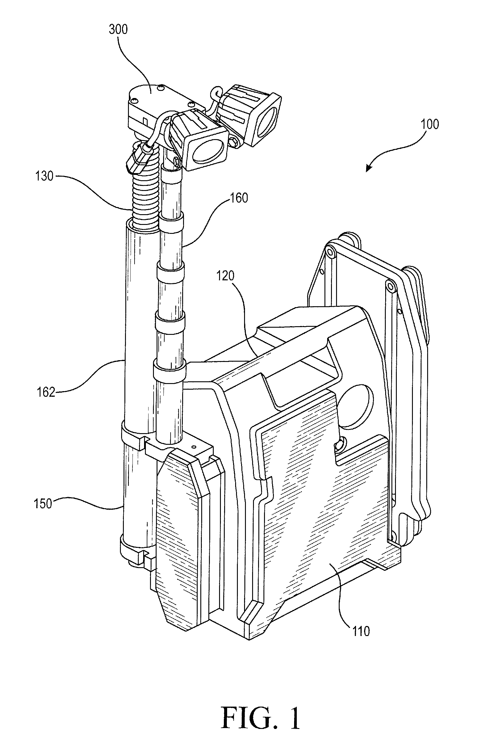 Integrated portable stand, power supply, and control panel