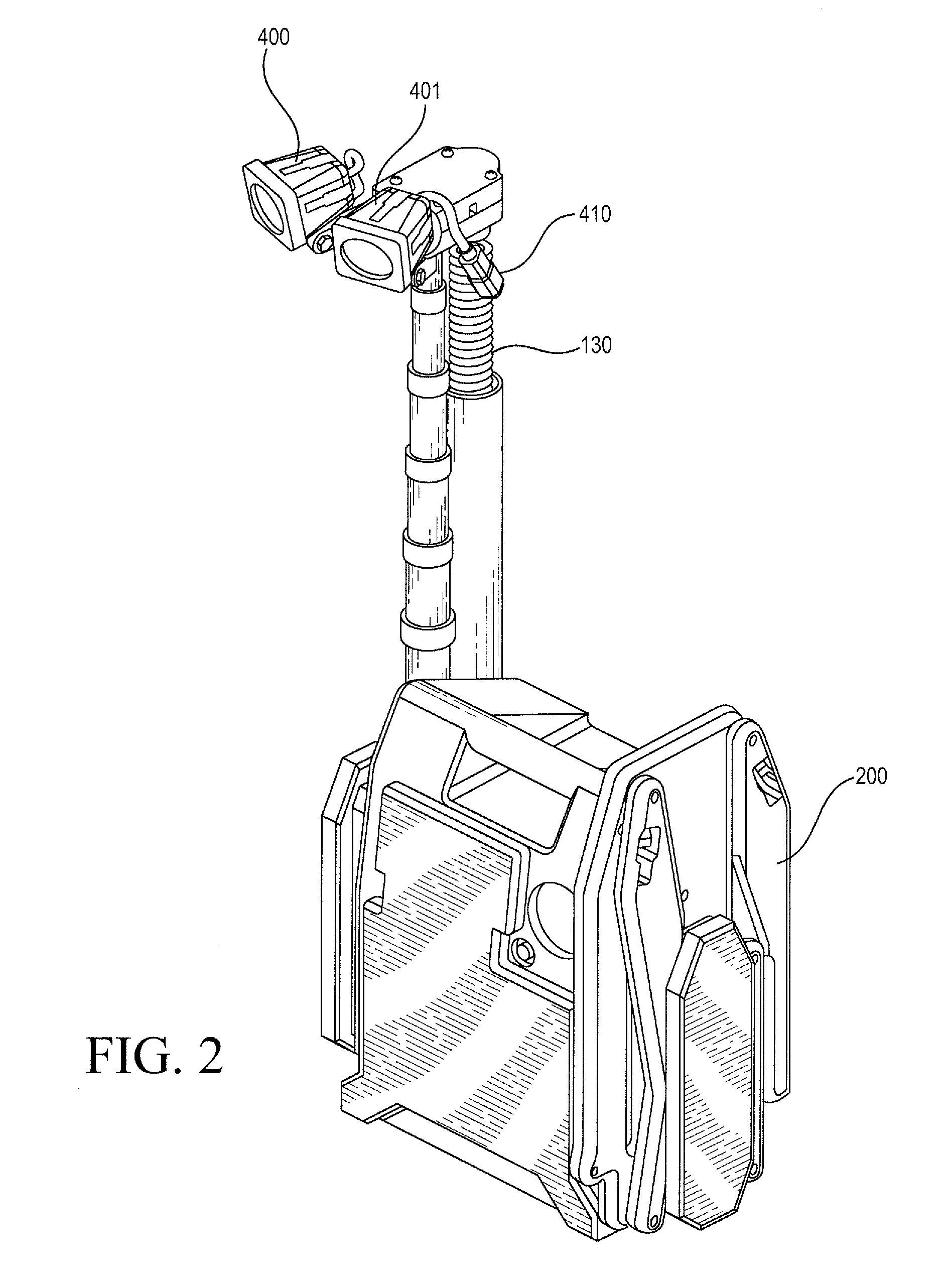 Integrated portable stand, power supply, and control panel