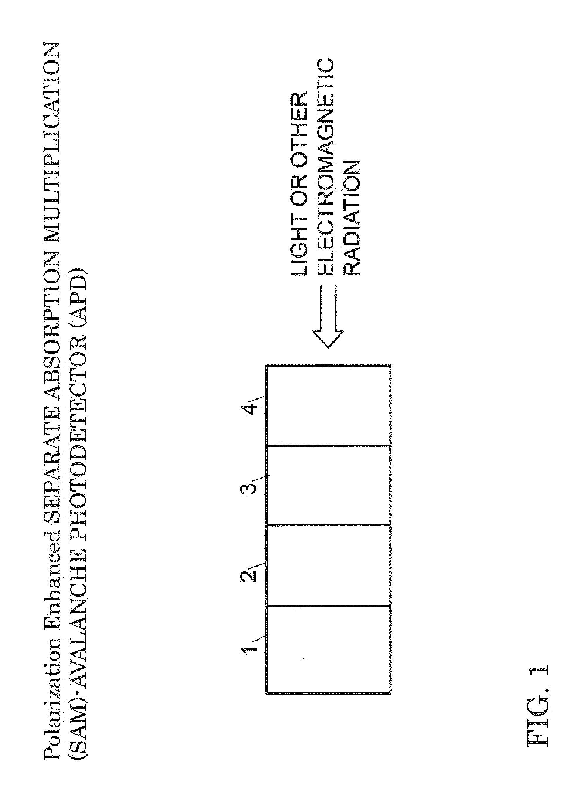 Polarization enhanced avalanche  photodetector and method thereof